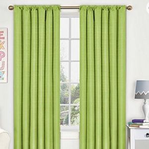 Eclipse Kids Microfiber Energy Saving Blackout Rod Pocket Curtain Panel …